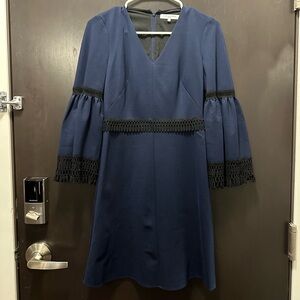 Kobi Halperin Black/Blue Fringe Dress